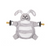 Grey Bunny / NOT REQUIRED - my pacifier has a ring ie: BIBS