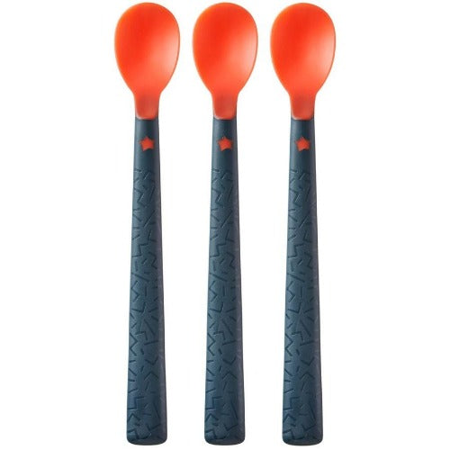 Haakaa Silicone Toddler Utensils Bendy Spoon and Fork with A Handy Storage Case for Baby Self-Feeding Training Made of Food Grade Silicone Rust