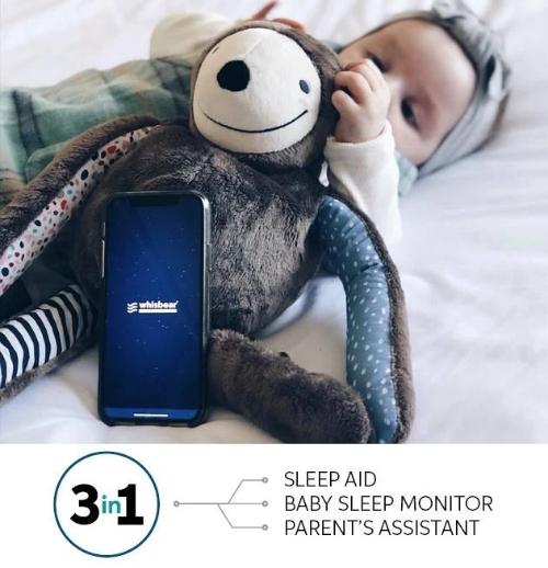 Whisbear - E-zzy The Sloth 3 In 1 Baby Monitor - Sleepytot New Zealand