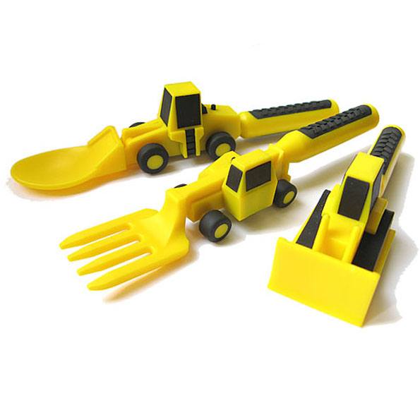 Constructive Eating - Construction 3 Piece Cutlery Package