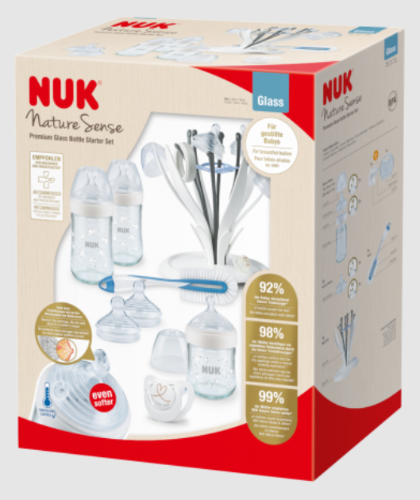 NUK - Nature Sense Premium Glass Bottle Set