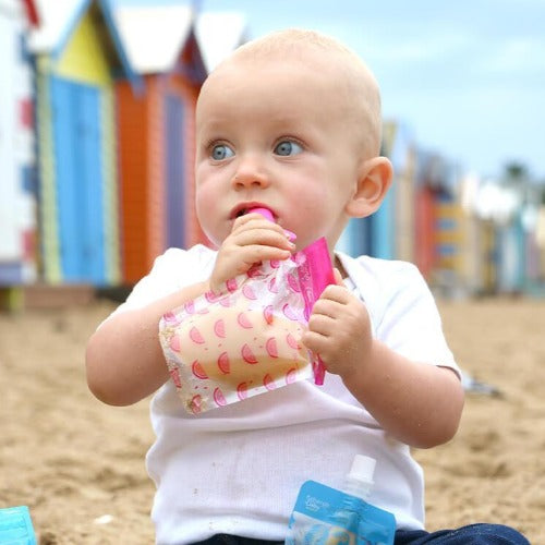 Cherub Baby - On The Go Food Pouches LARGE 10 Pack