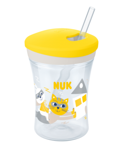 NUK Action Cup with Drinking Straw 230ml Sleepytot New Zealand