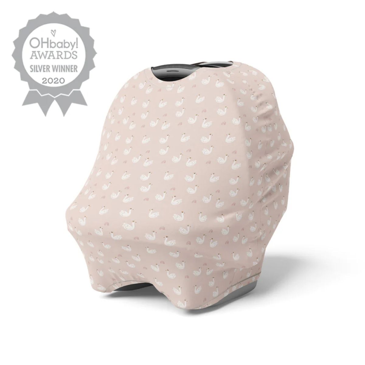 A light pink  5 in 1 capsule cover that is great for on the go. 