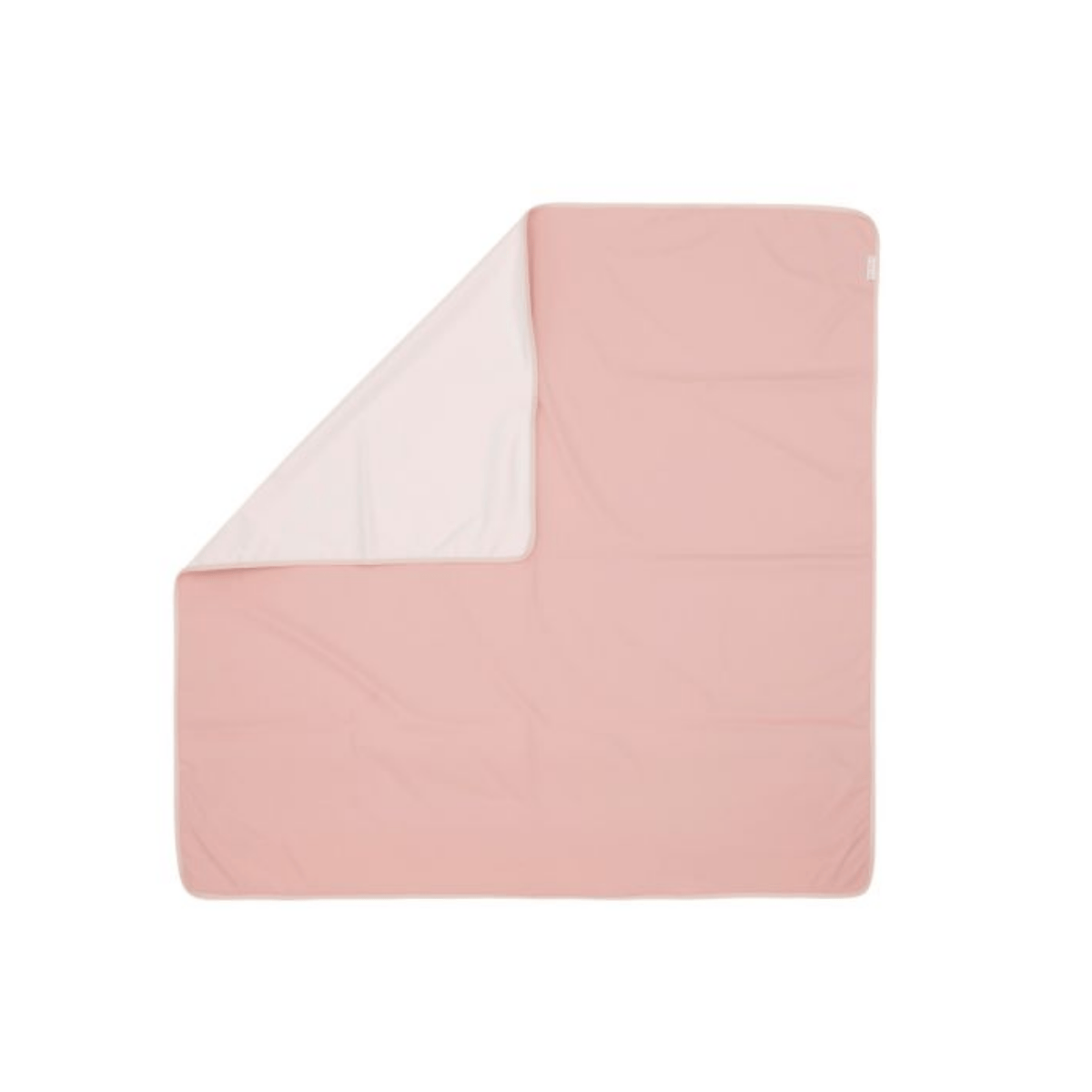 Pink splat mat with white corner on a white background