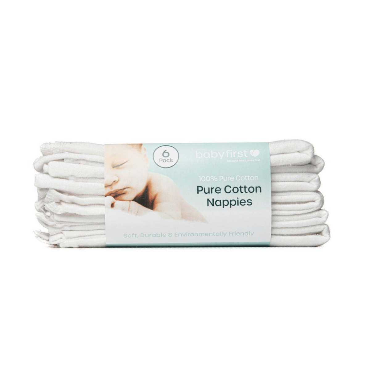 Baby First - 6 Pk Cloth Nappies