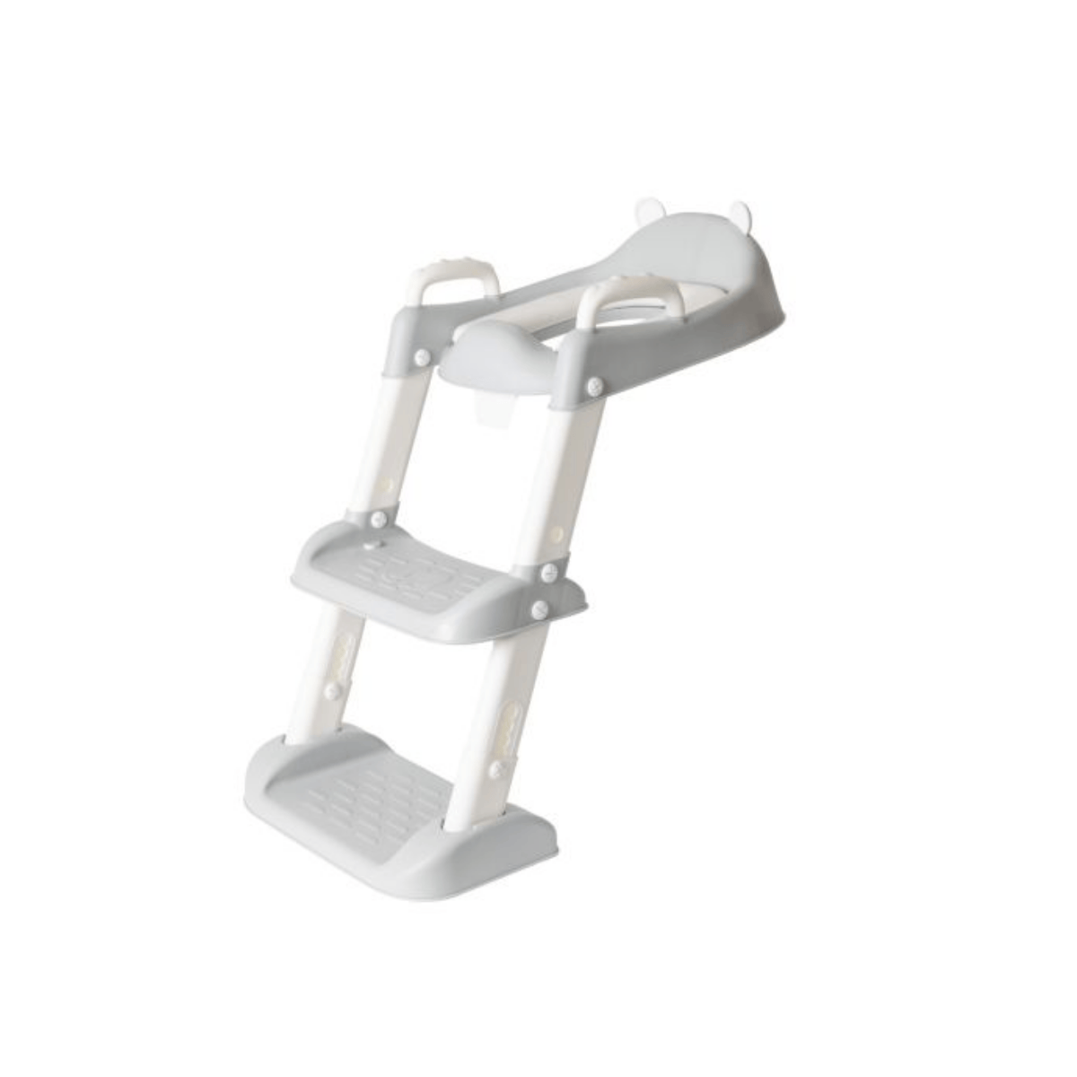 White toilet training step ladder on a white background