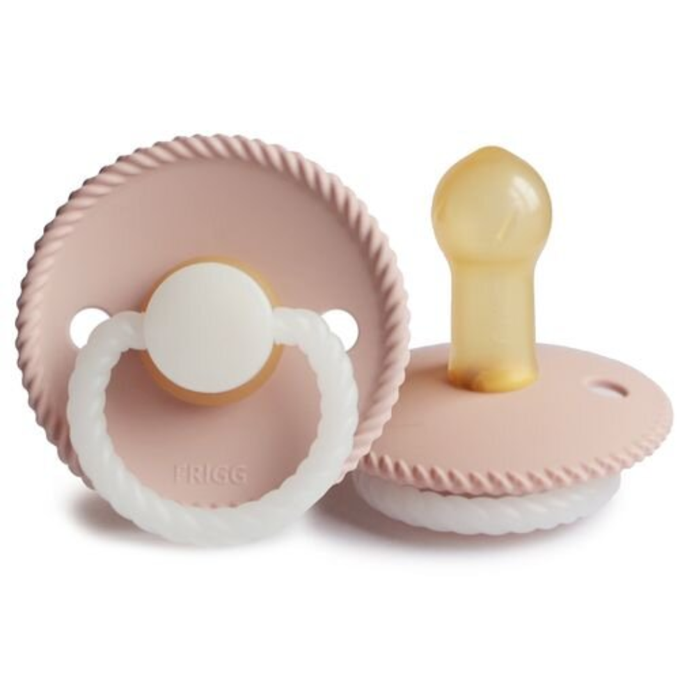 Frigg - Rope Night - Natural Rubber Pacifier Twin Pack