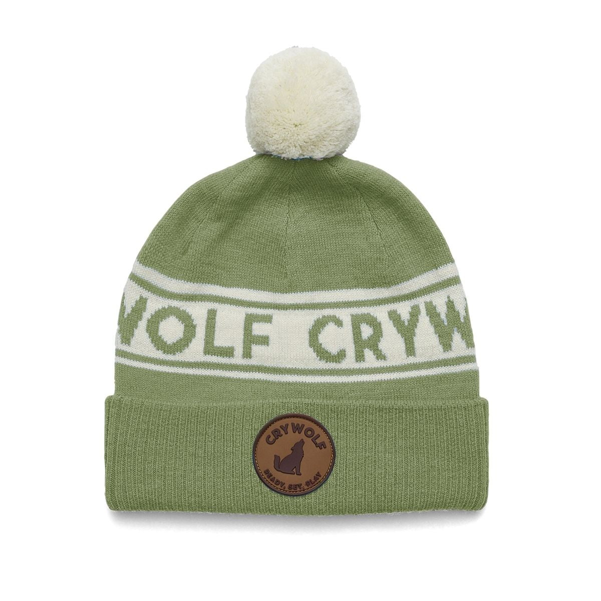 A fern green coloured beanie by Crywolf made to fit kids under 5. Perfect for autumn and winter days and made with a Polylana® recyclable fibre