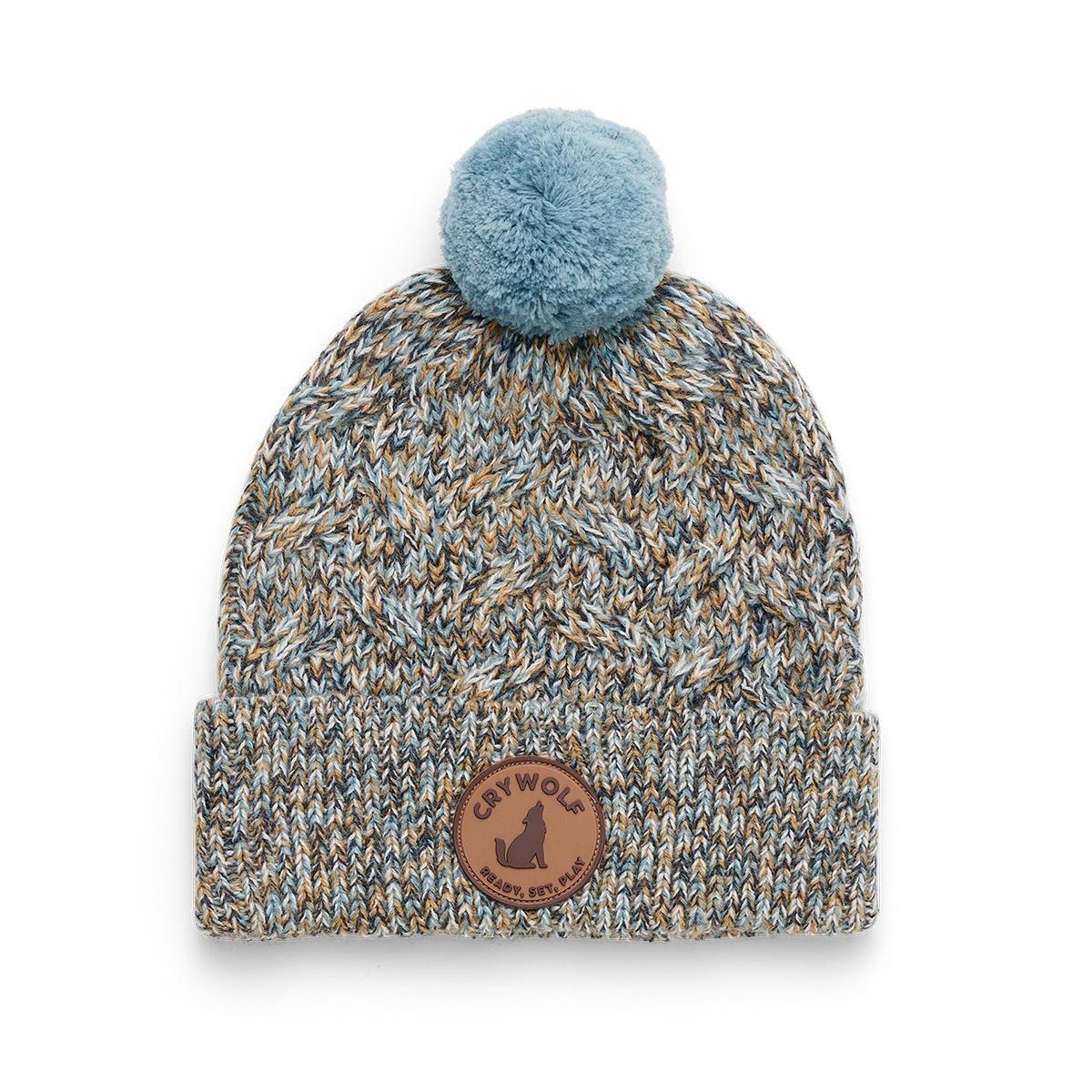 A blue speckled beanie by Crywolf made to fit kids under 5. Perfect for autumn and winter days and made with a Polylana® recyclable fibre