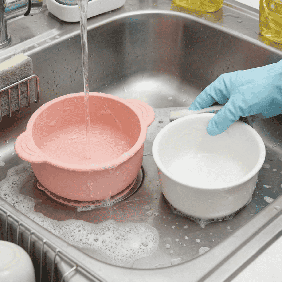 Ceramic bowl with suction base