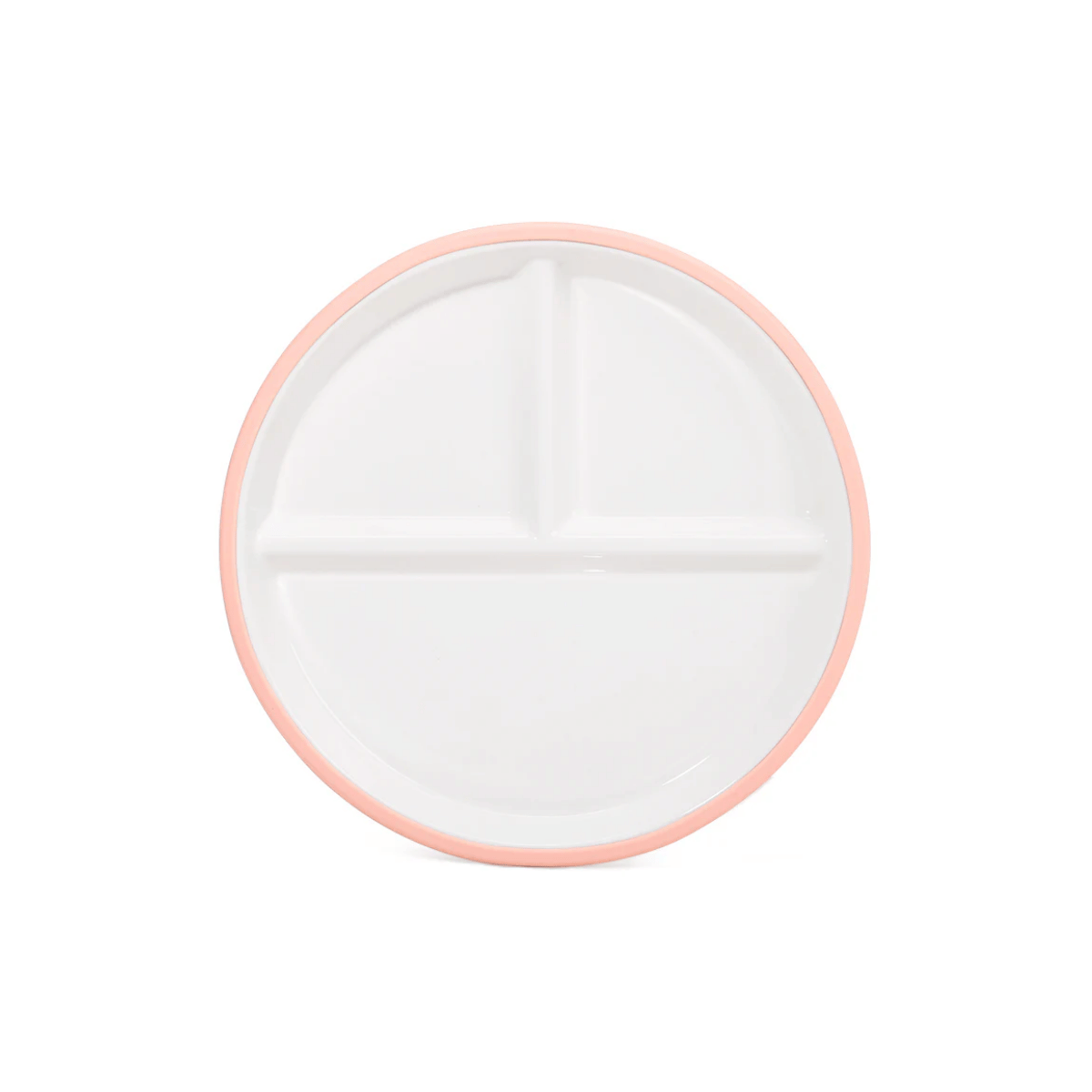 Ceramic divided plate with suction bottom 