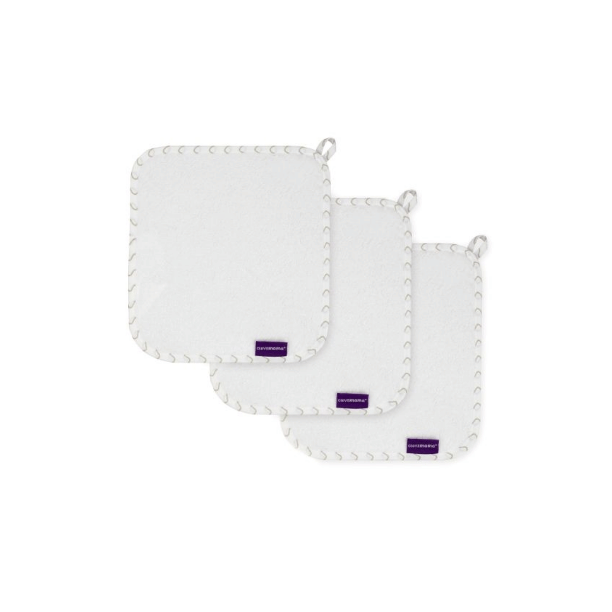 A set of beautifully soft hyperallergenic bamboo washcloths - 3 pack 