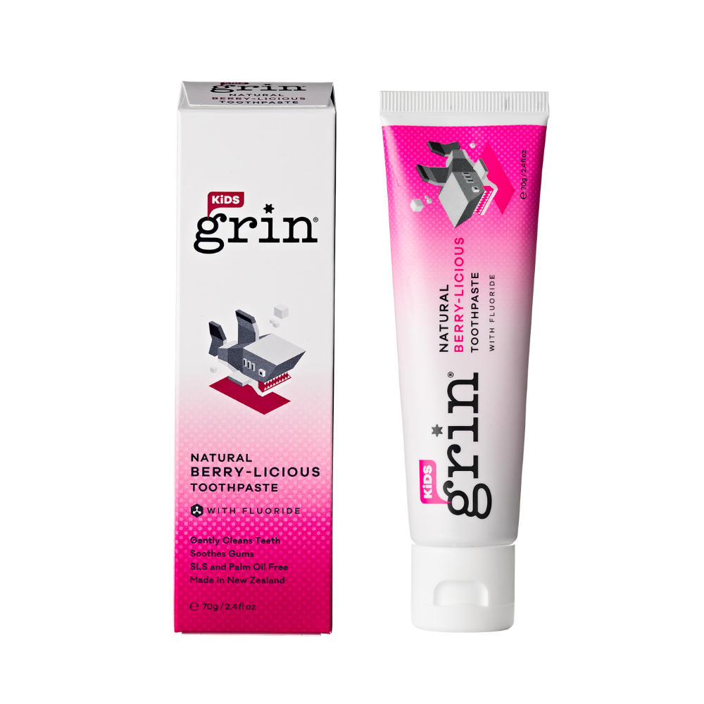 Grin - Kids Berry-licious with Fluoride Natural Toothpaste 70g