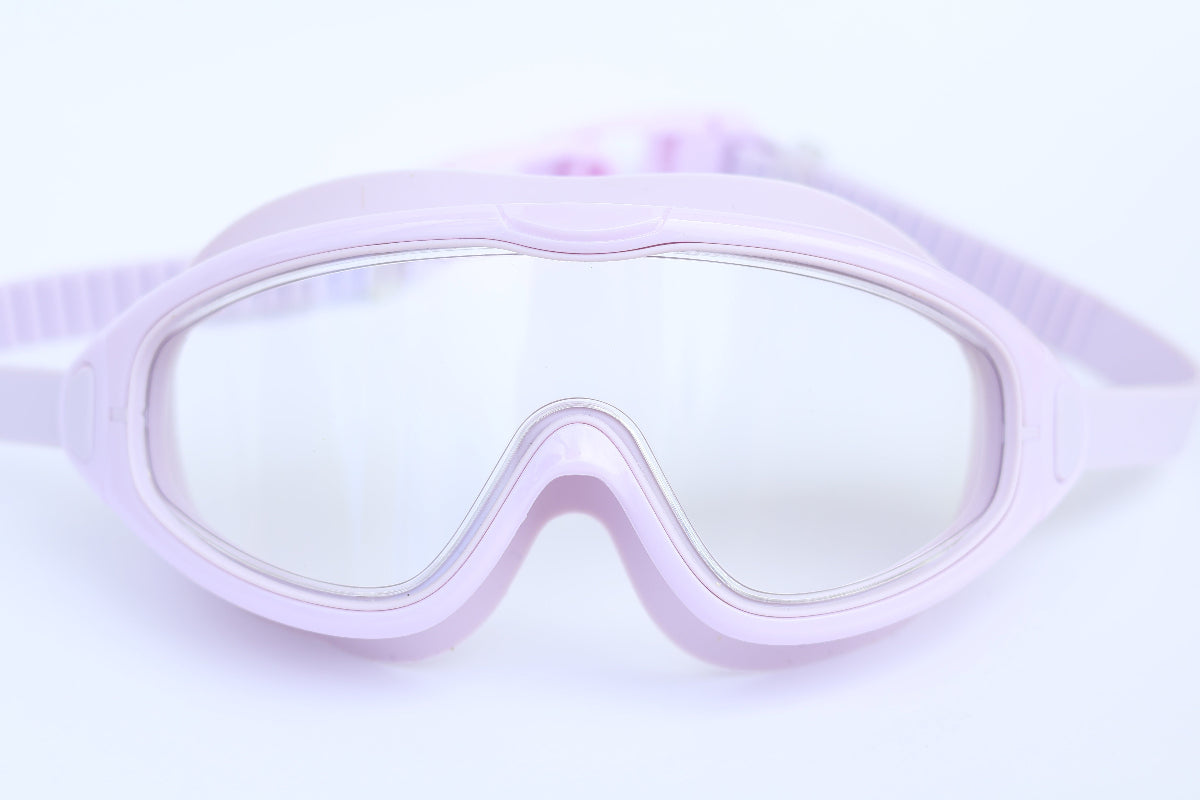 Purple goggles on a light purple background