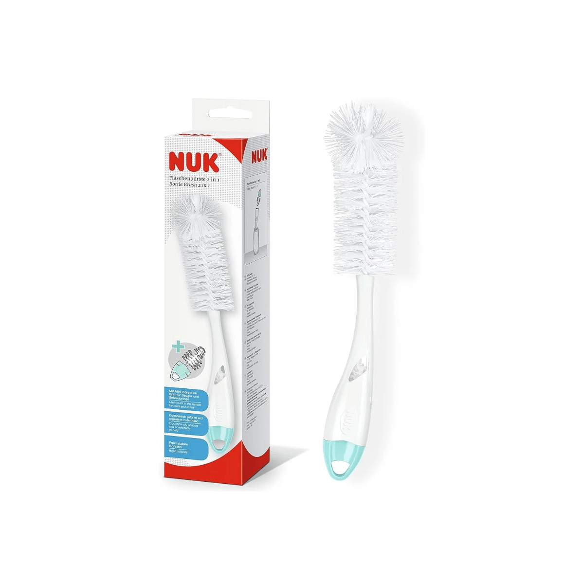 NUK - Bottle Brush 2 in 1 with Teat Brush
