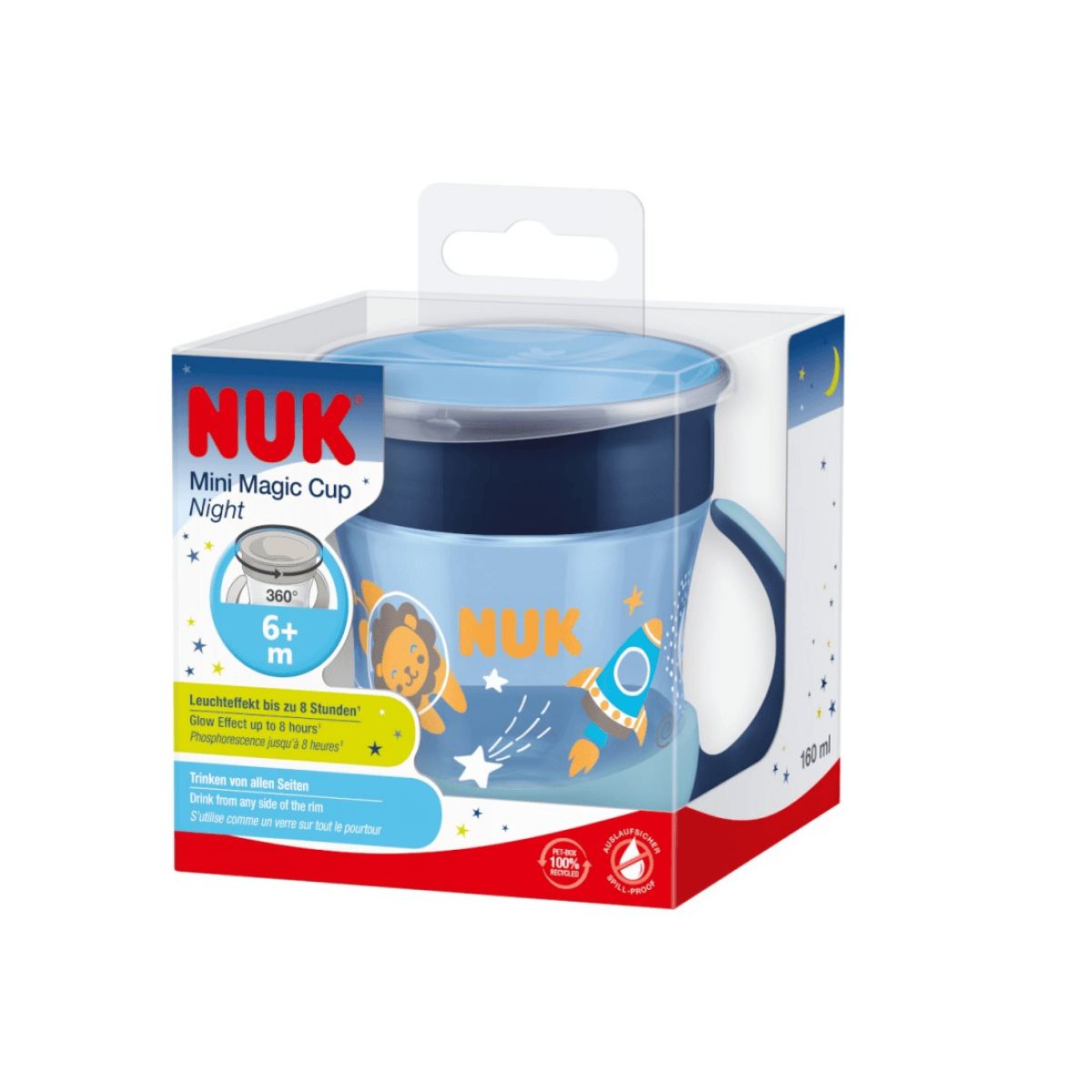 NUK Mini Magic Cup Night packaging on a white background