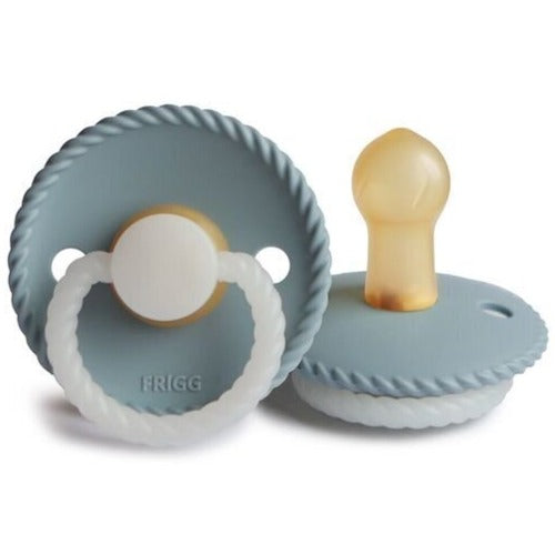 Frigg - Rope Night - Natural Rubber Pacifier Twin Pack