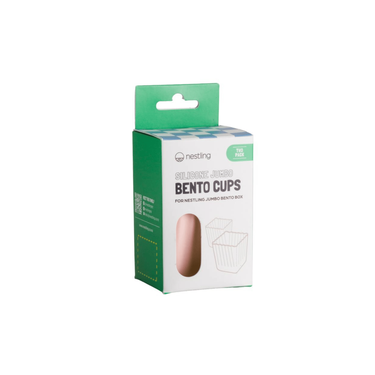 Nesting Bento Cups packaging box, containing 160 bamboo flat-to-arch bento cups, shown on a plain white background.