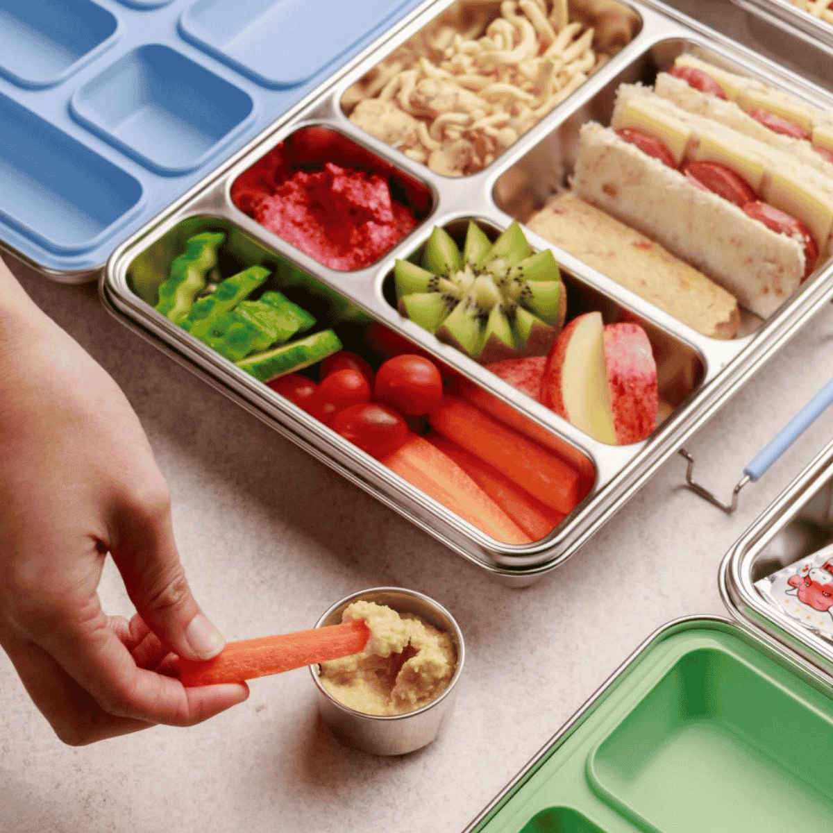 Nestling -  Stainless Steel Lunchbox Dipper Set