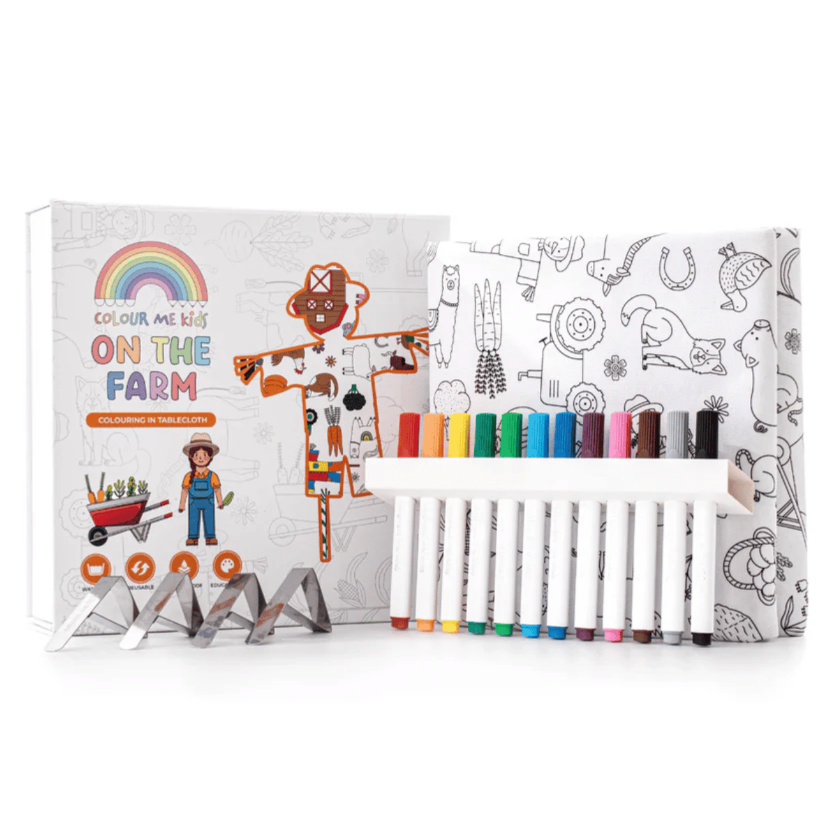 Colour Me Kids - Washable Colouring In Tablecloth Set