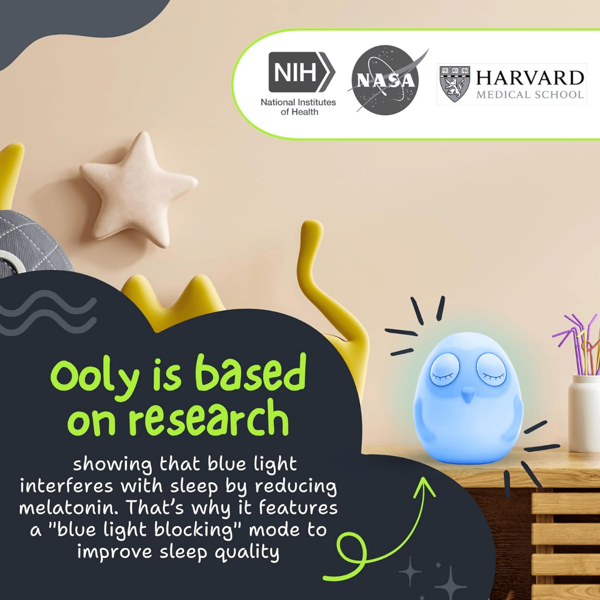 The Ooly Sleep Training Clock uses an intuitive app, allowing you to change colours of the nightlight and scheduled wake up times at a push of a button. 