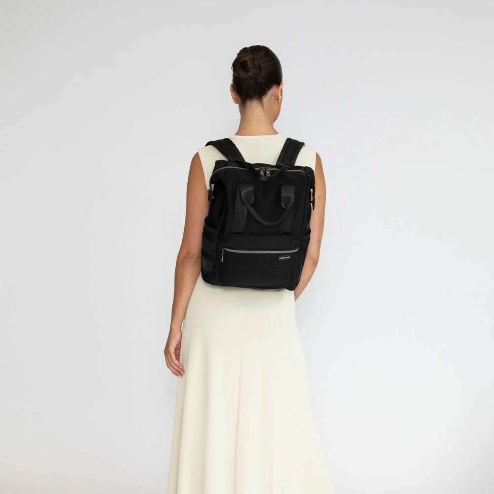 The Prene Haven bag on a model showing the back.