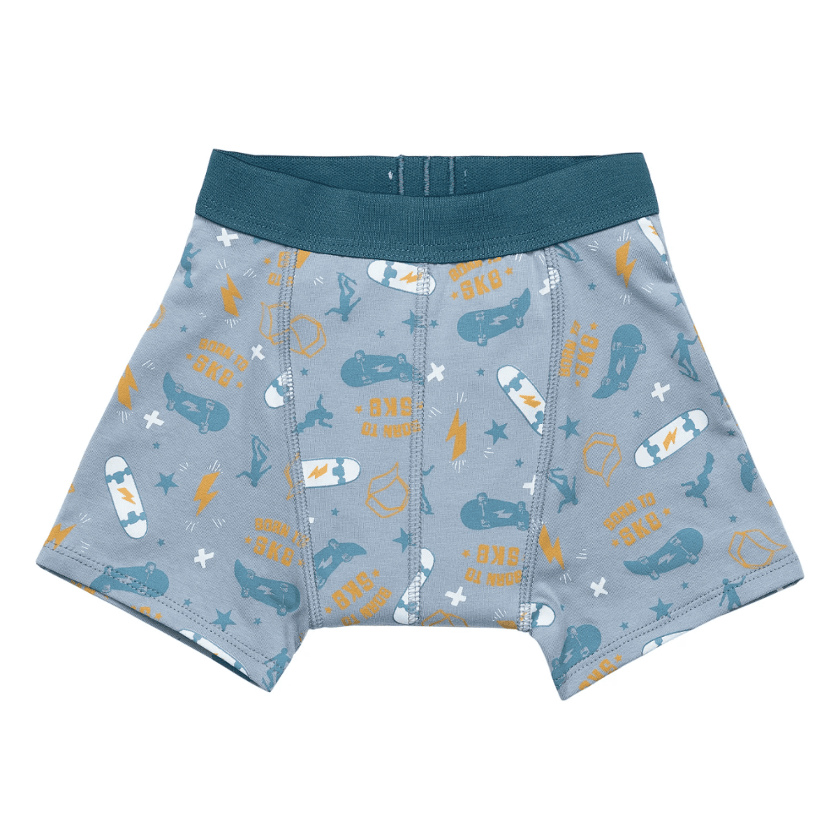 Children's underwear with vehicle pattern on a white background