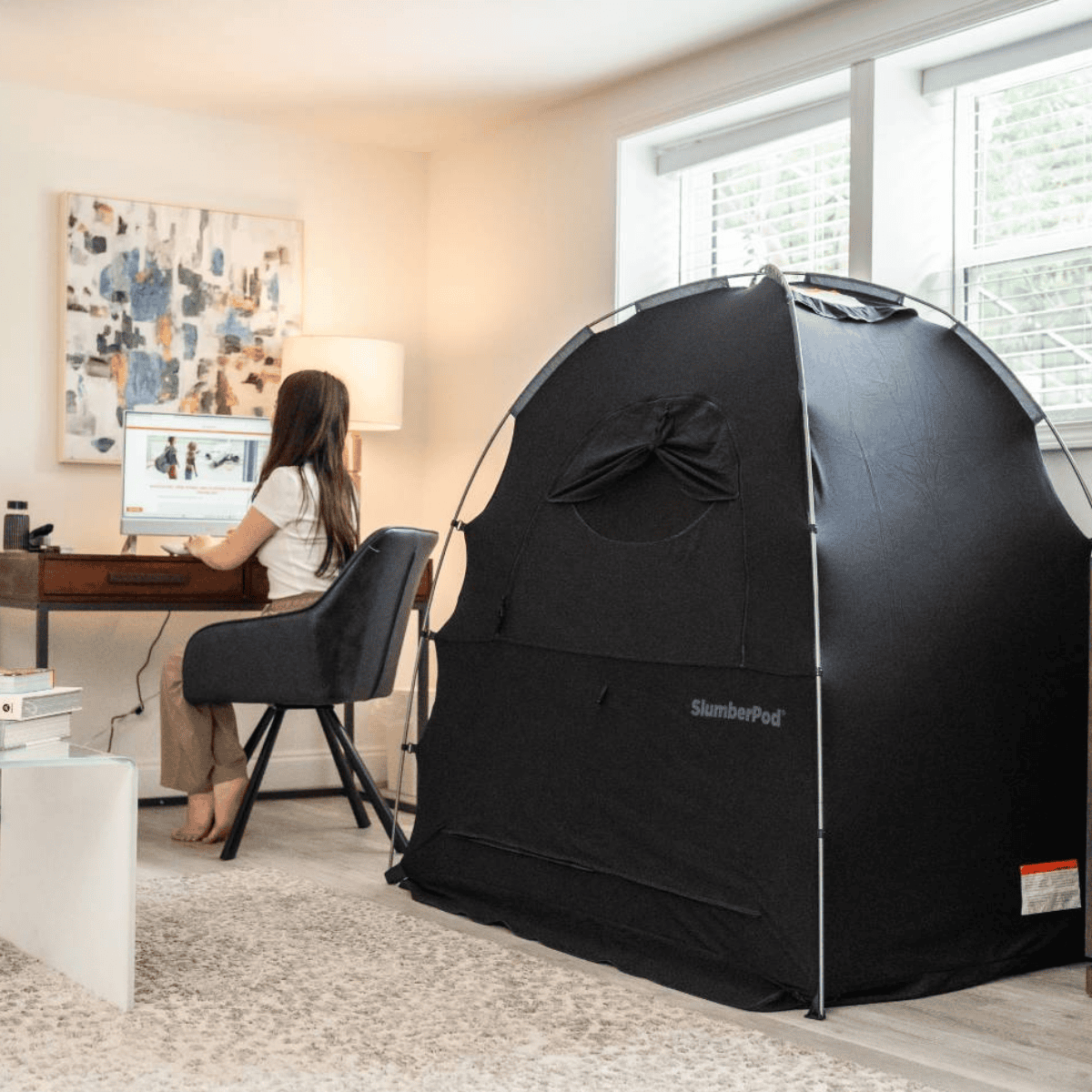 The SlumberPod is the original patented blackout sleep tent for babies and toddlers, blocking out 95% of light.