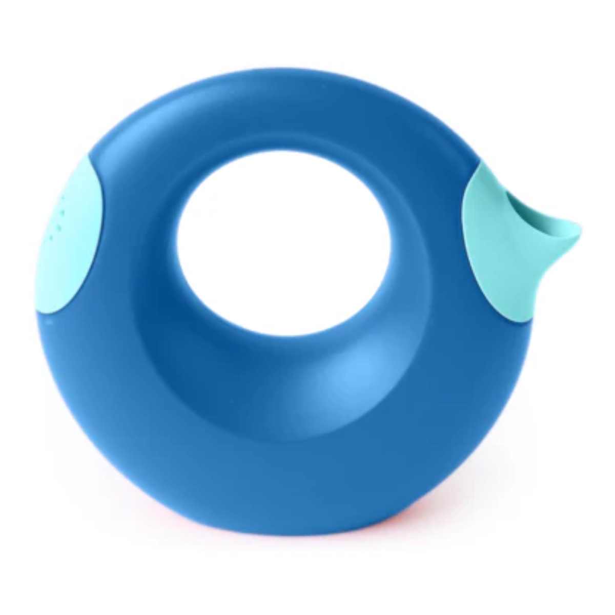 Blue watering containier with light blue  accents on a white background