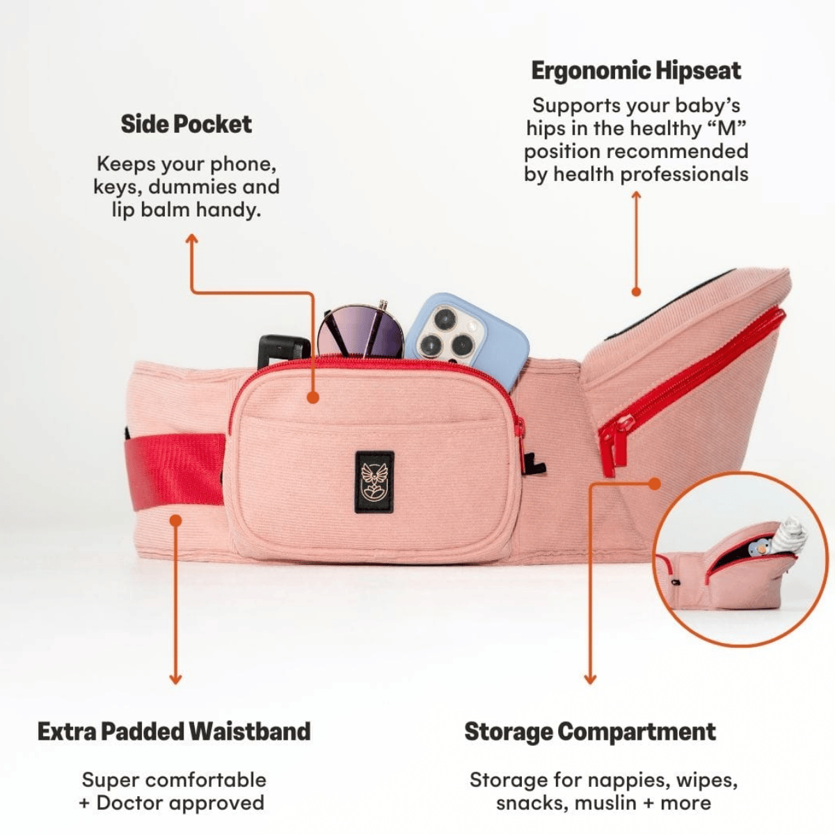 Hackerlily Hipsurfer Carrier -  Corduroy
