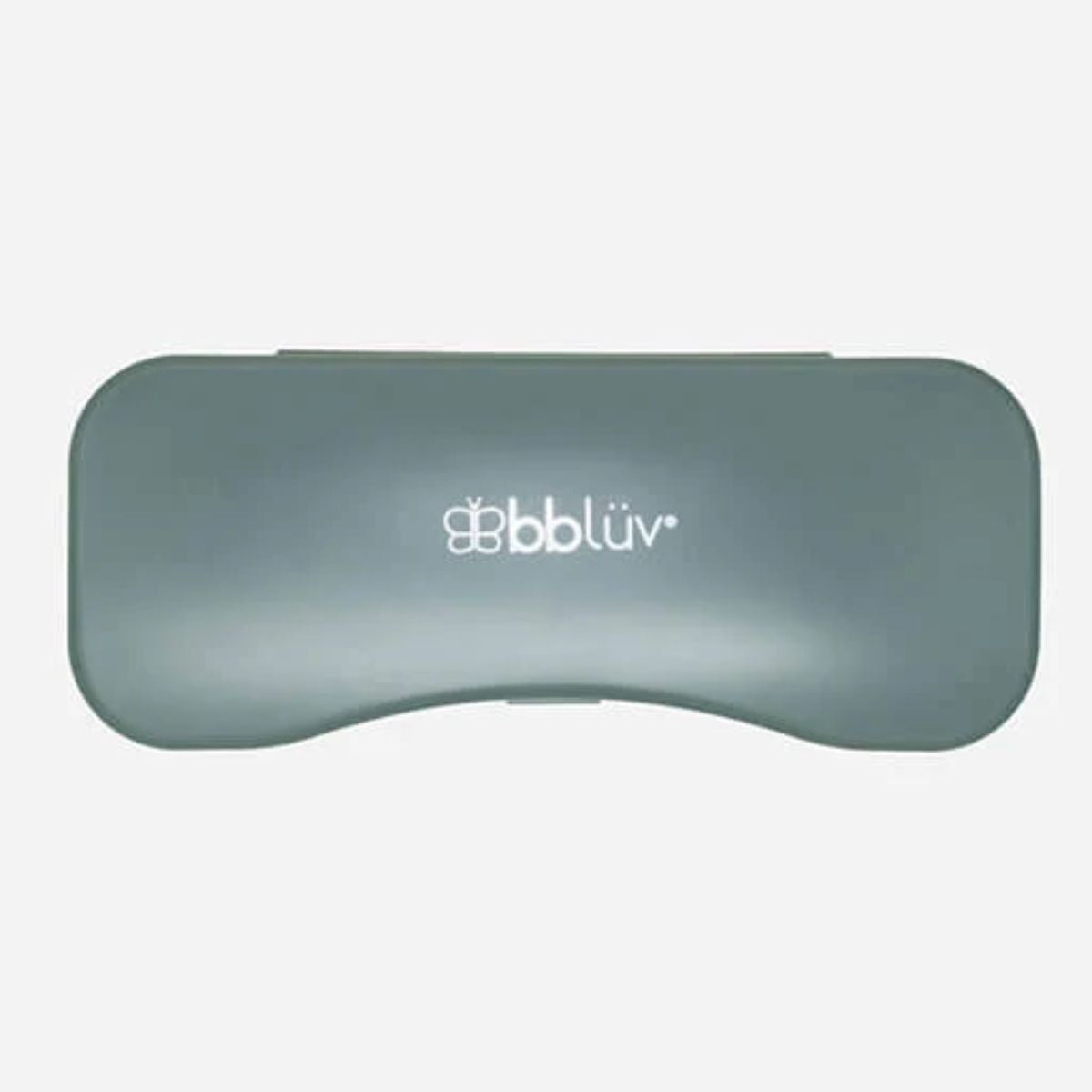 Gray cushion with 'bblév' logo on a white background