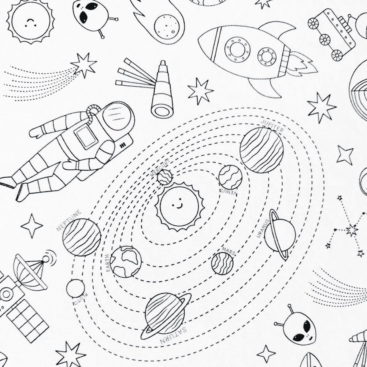 Colour Me Kids - Washable Colouring In Tablecloth Set