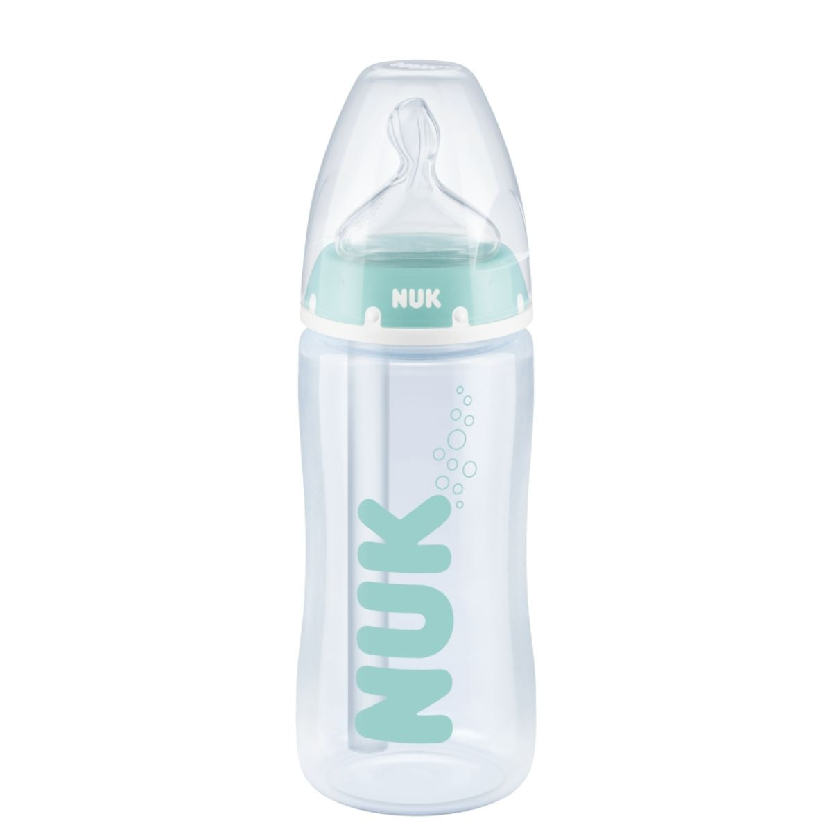 The NUK Anti-Colic Professional Baby Bottle has a ventilation system to reduce air swallowing. It also has a Temperature Control indicator, and a soft, natural-feel teat for comfort.