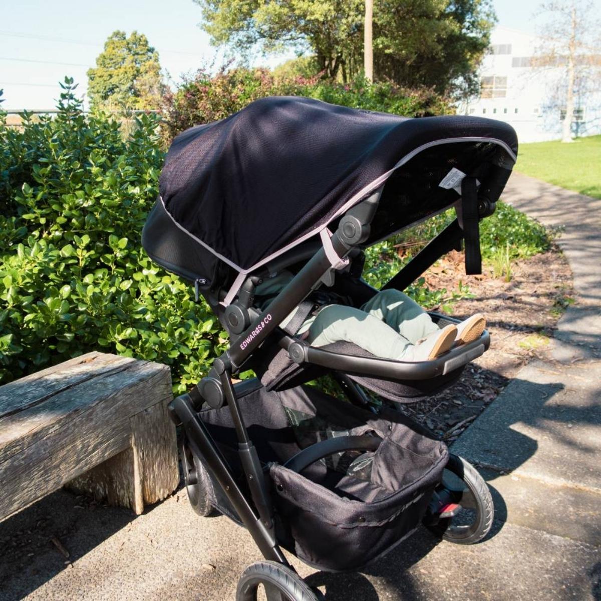 SnoozeShade - Original Buggy Blackout Shade Cover | Steel Trim