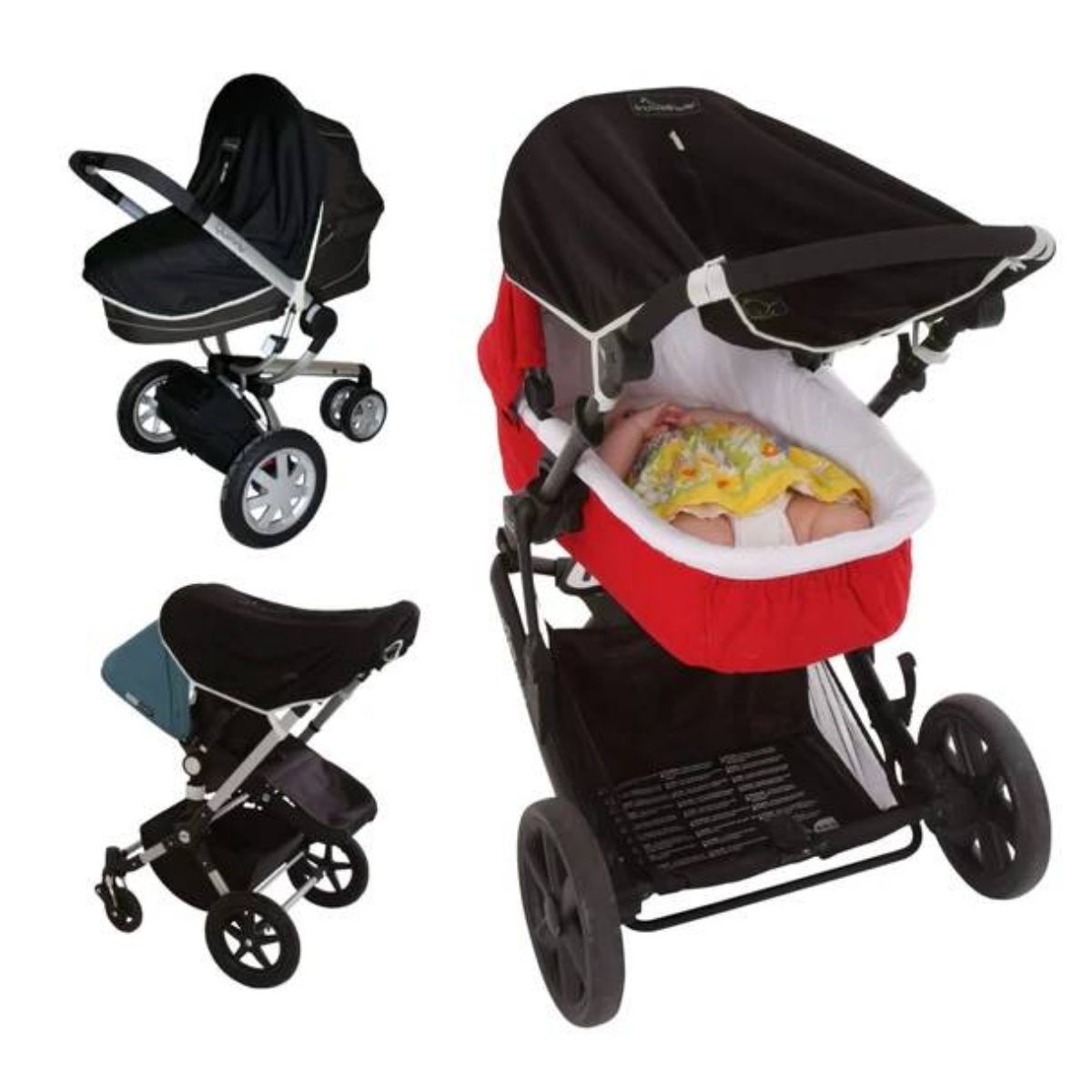 SnoozeShade - Original Buggy Blackout Shade Cover | Steel Trim