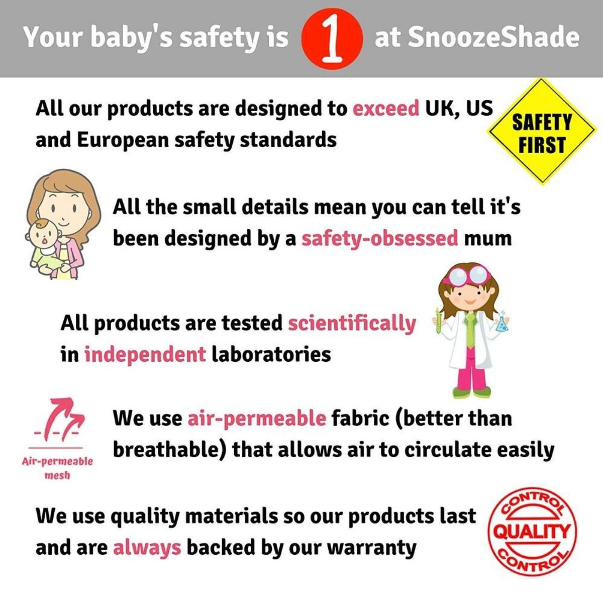SnoozeShade - Original Buggy Blackout Shade Cover | Steel Trim