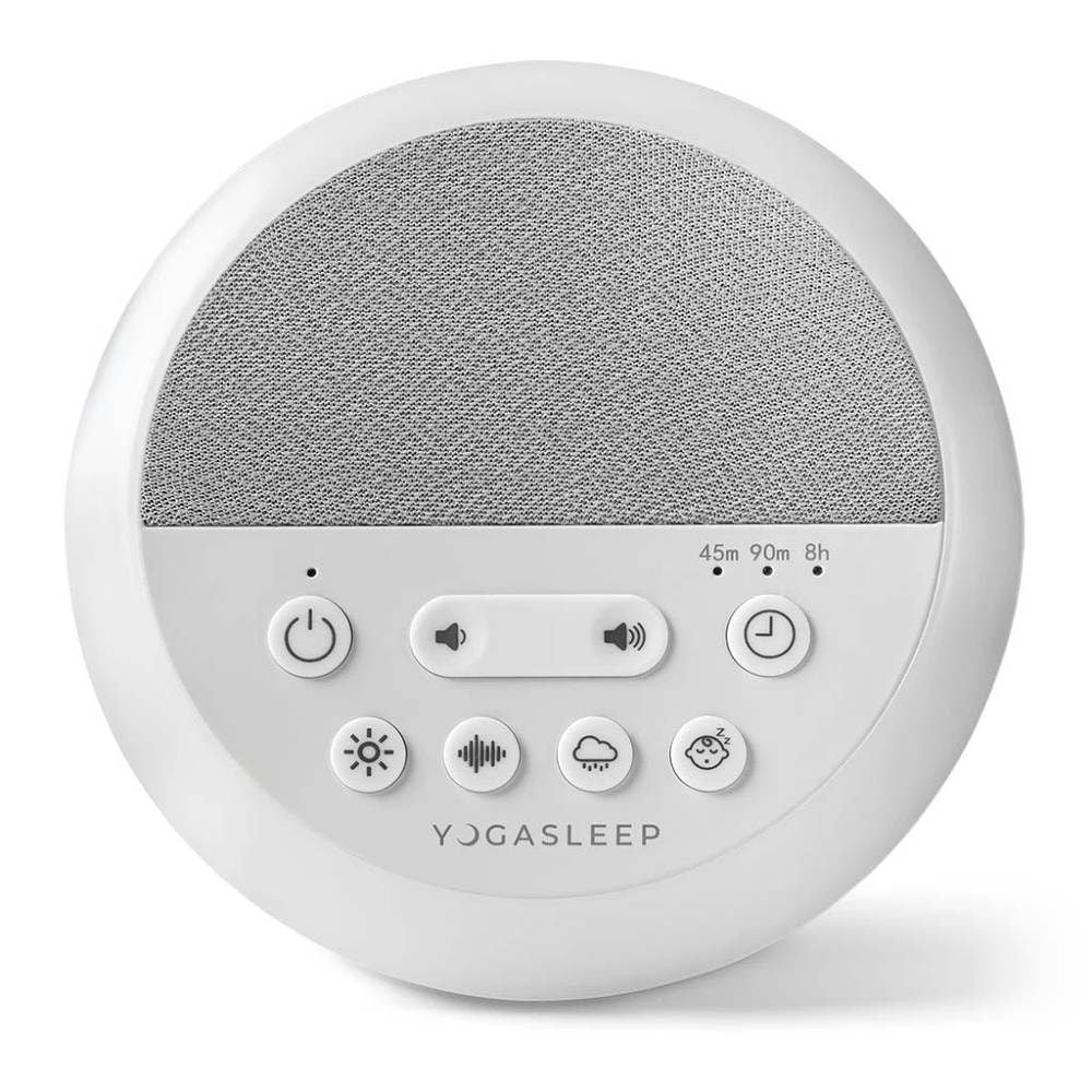 The Yogasleep Nod White Noise Machine helps babies to fall asleep faster and helps them to stay in a deep sleep. 20 sounds.