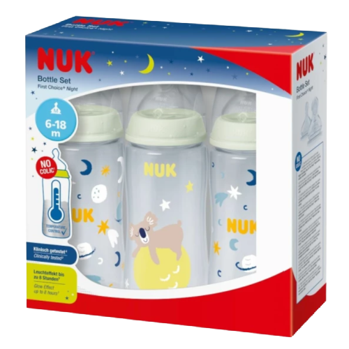 NUK - First Choice Plus Night Baby Bottle with Temperature Control