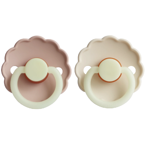 Frigg - Daisy Natural Rubber Pacifier Twin Pack Glow in The Dark