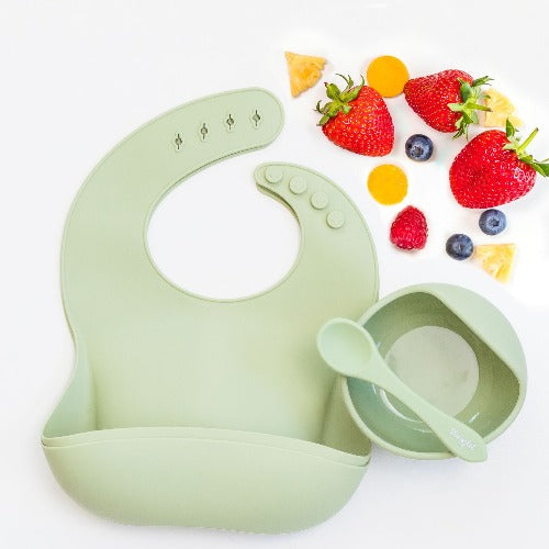 Sleepytot - Silicone Suction Bowl &amp; 2 Bibs Package