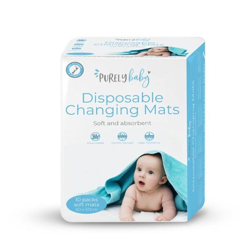 Purely Baby - Disposable Changing Mats 10pc