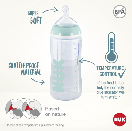 NUK - Anti-Colic Professional Baby Bottle with Temperature Control