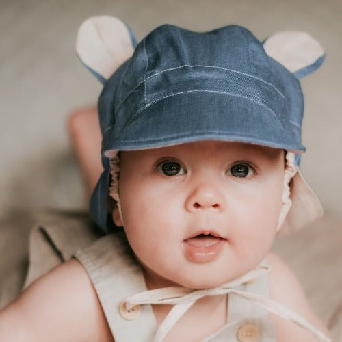 Bedhead - Baby & Toddler Legionnaire Animal Flap Hat - Sleepytot New Zealand