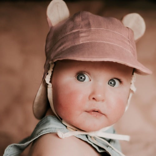 Bedhead Heritage Teddy Baby &amp; Toddler Reversible Flap Hat