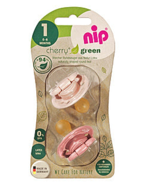 Nip - Cherry Green Soothers Twin Pack