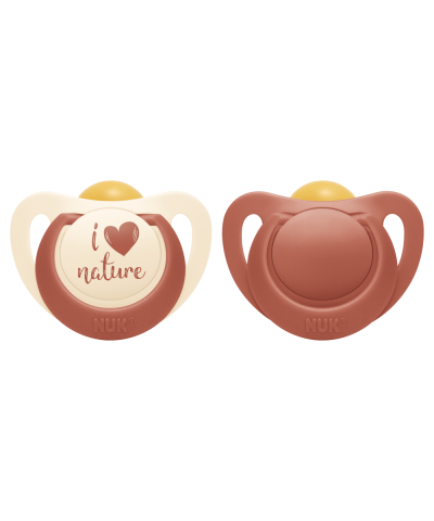 NUK for Nature Latex Soother Twin Pack