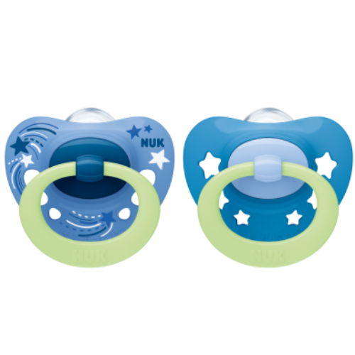 NUK - Signature Silicone Night Soother Twin Pack